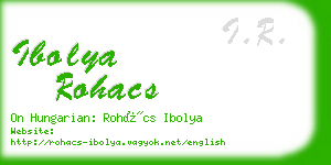 ibolya rohacs business card